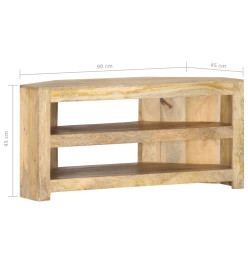 Meuble TV d'angle 90x45x45 cm Bois de manguier solide