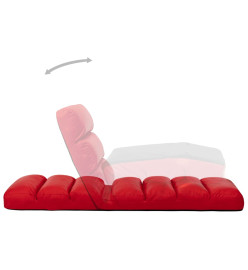 Chaise pliable de sol Rouge Similicuir