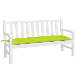 Coussin de banc de jardin vert brillant 150x50x7cm tissu oxford