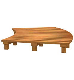 Marches de spa 2 pcs bois massif d'acacia