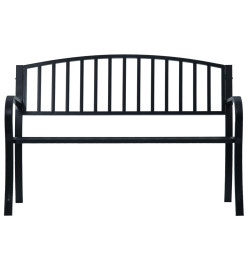 Banc de jardin 125 cm Noir Acier