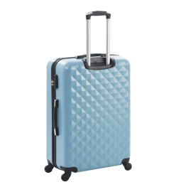 Valise rigide 3 pcs Bleu ABS