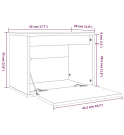 Armoire murale 45x30x35 cm Bois de pin massif