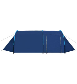 Tente de camping 4 personnes bleu marine et bleu clair