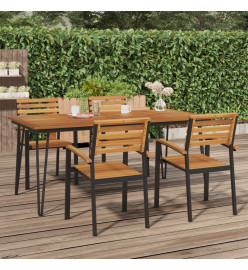 Table de jardin avec pieds épingle à cheveux 180x90x75 acacia