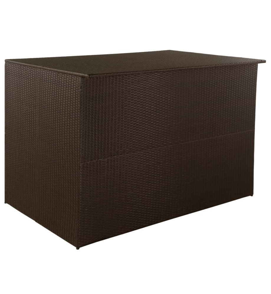 Boîte de stockage de jardin Marron 150x100x100cm Résine tressée Boîte de stockage de jardin Marron 150x100x100cm Résine tressée