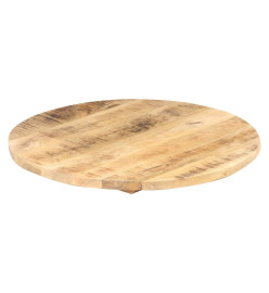 Dessus de table Bois de manguier solide Rond 25-27 mm 60 cm