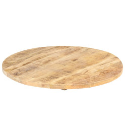 Dessus de table Bois de manguier solide Rond 25-27 mm 60 cm