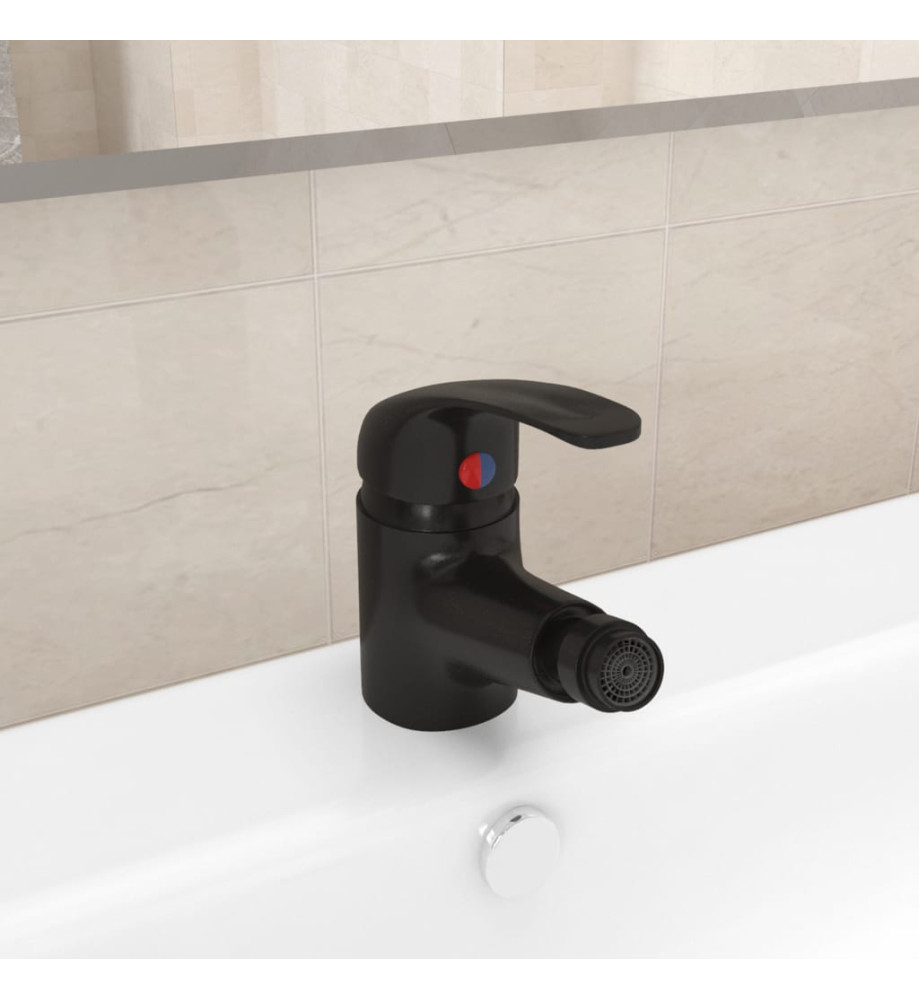 Mitigeur de bidet de salle de bain Noir 13x12 cm