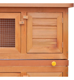 Clapier d'extérieur Enclos pour petits animaux 4 portes Bois