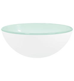 Lavabo Verre trempé 30x12 cm Blanc