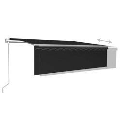 Auvent rétractable automatique avec store 5x3 m Anthracite