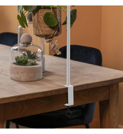 Esschert Design Tige de table décorative avec pince Blanc