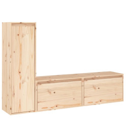 Meubles TV 3 pcs Bois massif de pin