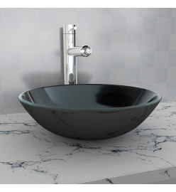 Lavabo Verre trempé 42 cm Noir