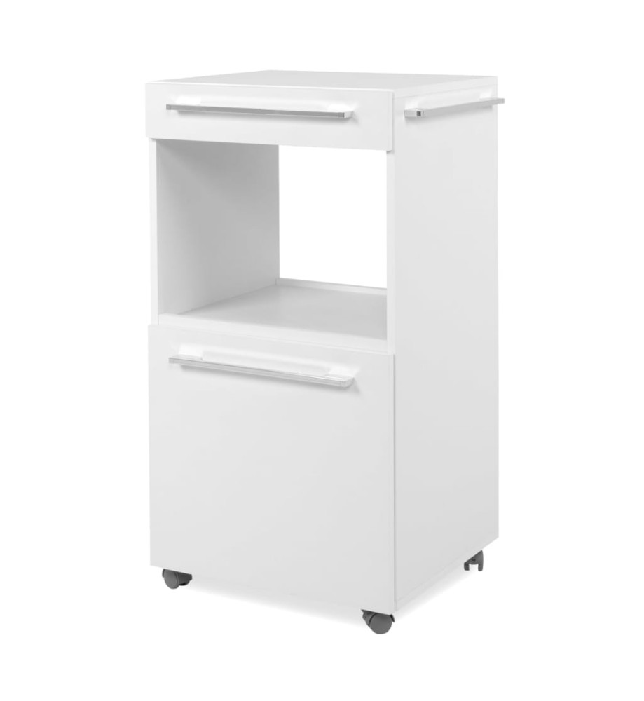 Finori Armoire de rangement roulante Palma 35A Blanc