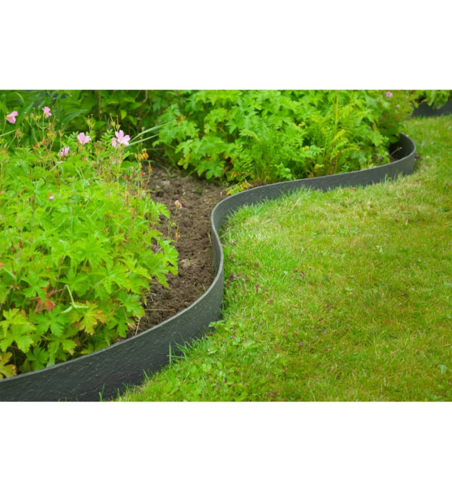 Nature Bordure de jardin 0,12x12 m 5 mm noir