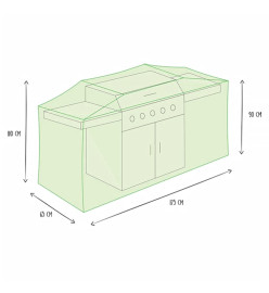 Perel Garden Housse de barbecue d'extérieur 175 cm