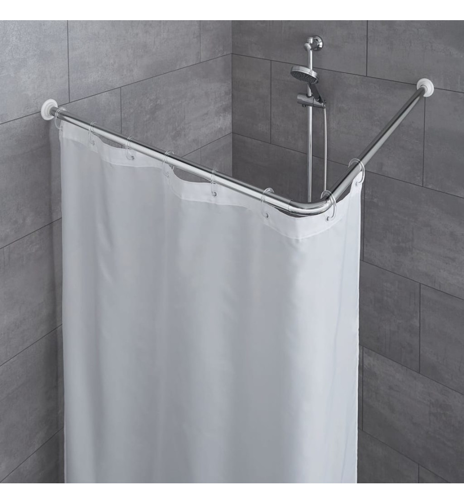 Kleine Wolke Tringle de rideau de douche d'angle 90x90 cm Chrome