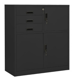 Armoire de bureau et jardinière Anthracite 90x40x125 cm Acier