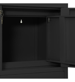 Armoire de bureau et jardinière Anthracite 90x40x125 cm Acier