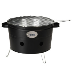 ProGarden Seau à barbecue avec 2 poignées 34,5 cm Noir mat