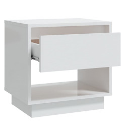 Tables de chevet 2 pcs Blanc brillant 45x34x44 cm Aggloméré