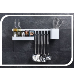 Excellent Houseware Organisateur de cuisine 8 pcs Noir