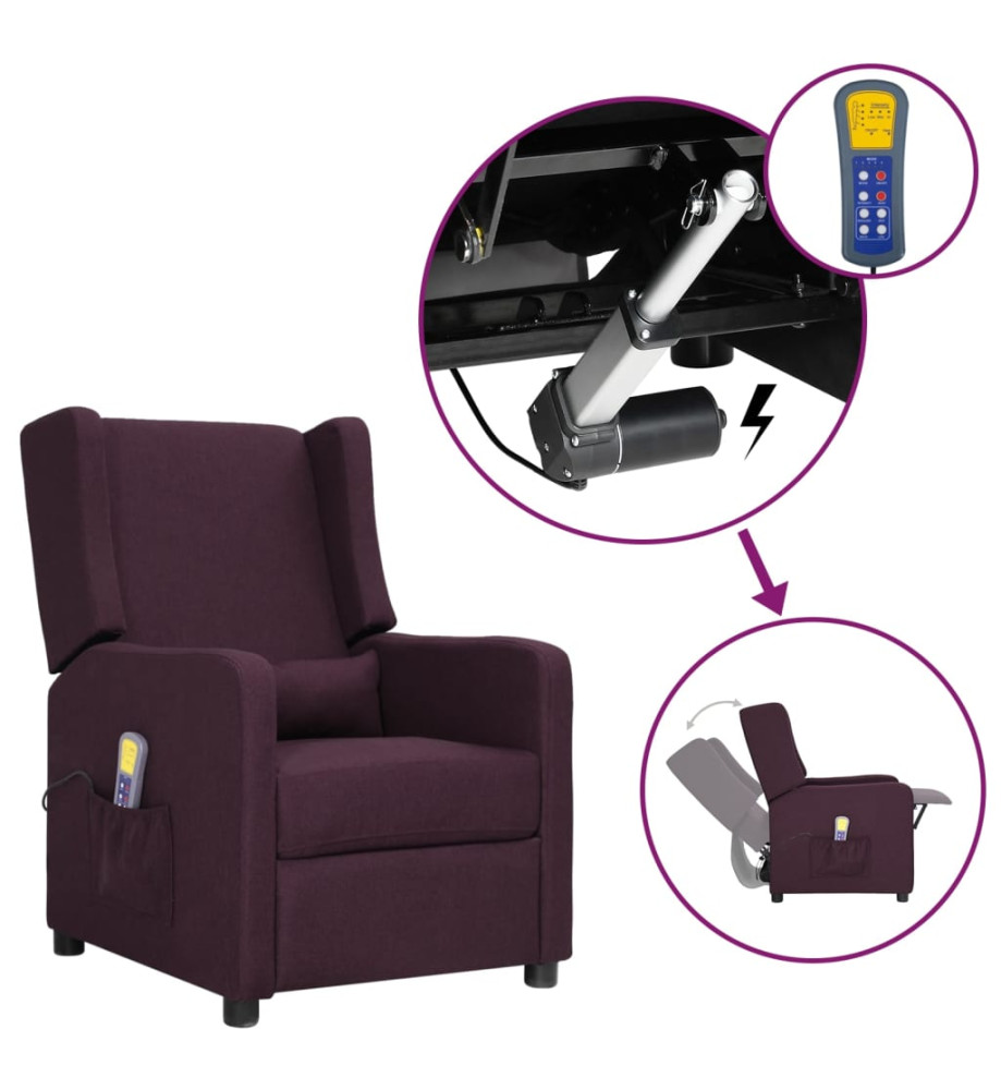 Fauteuil de massage Violet Tissu