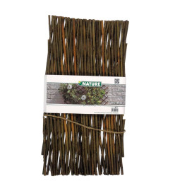 Nature Treillis de jardin 30x180 cm saule naturel marron