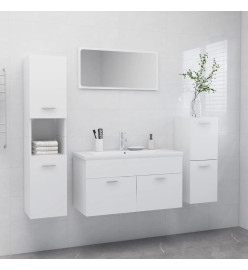 Ensemble de meubles de salle de bain Blanc Aggloméré