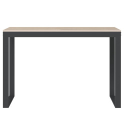 Bureau d'ordinateur Noir et chêne 110x60x73 cm Aggloméré