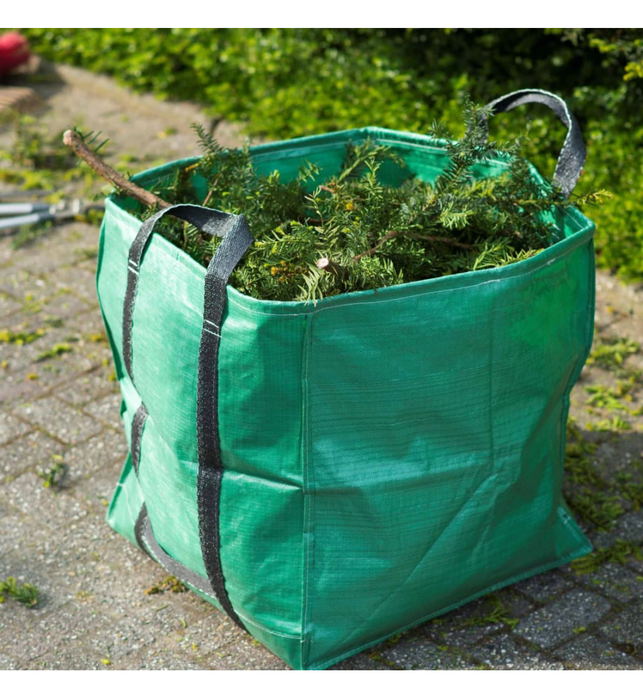 Nature Sac à déchets de jardin carré Vert 148 L