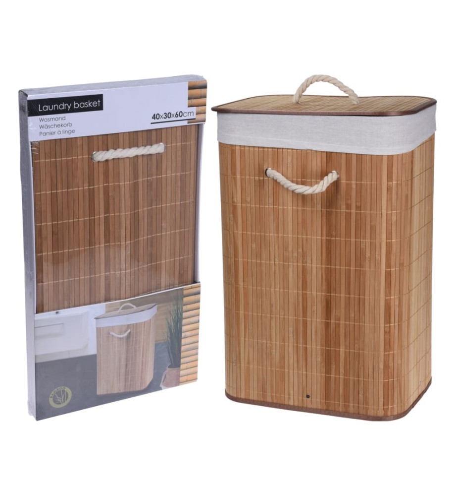 Bathroom Solutions Panier à linge pliable Bambou