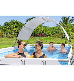 Bestway Auvent de piscine hors sol Blanc