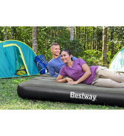 Bestway Lit gonflable 3-en-1 Noir et gris 188x99x25 cm