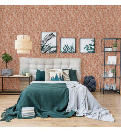 DUTCH WALLCOVERINGS Papier peint Mae Orange et beige