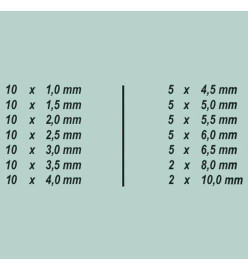 Brüder Mannesmann Ensemble de forets en acier rapide 99 pcs Titanium