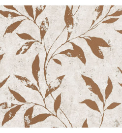 DUTCH WALLCOVERINGS Papier peint Leafs Beige et marron