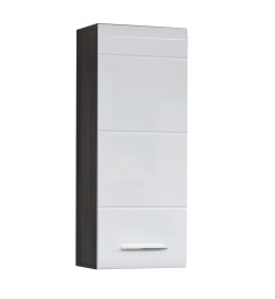 Trendteam Armoire murale de rangement Line blanc et argenté fumé