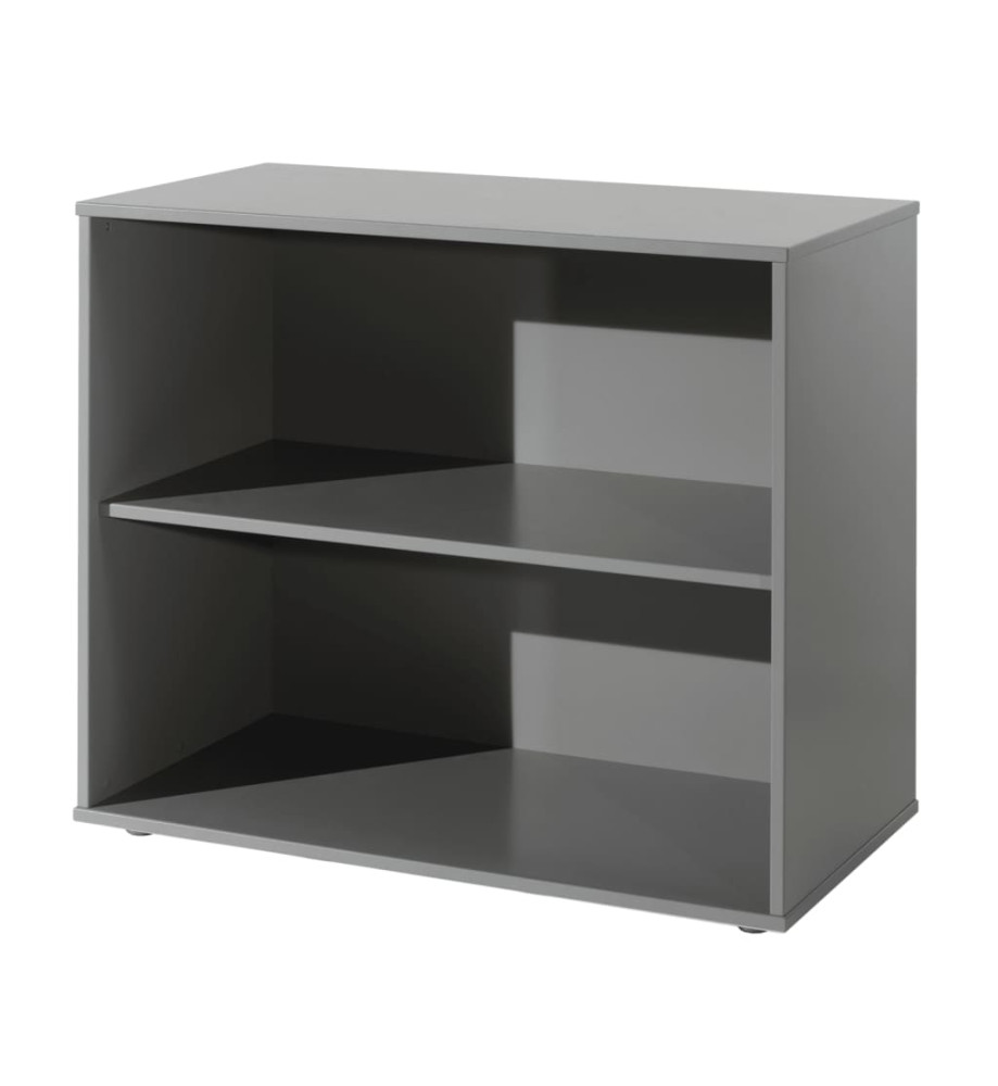 Vipack Bibliothèque 2 niveaux Pino Bois Gris