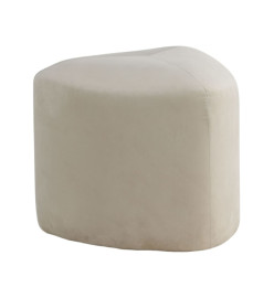 Venture Home Pouf Peg 46x46x41 cm Velours Blanc