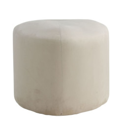 Venture Home Pouf Peg 46x46x41 cm Velours Blanc