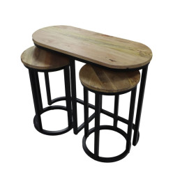 HSM Collection Ensemble de tables d'appoint 3 pcs