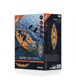 Bestway Ensemble de kayak gonflable Hydro-Force Rapid 2 personnes