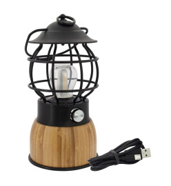 Eurotrail Lampe de camping à LED Breeze bambou noir