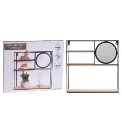 H&S Collection Support mural avec miroir 40x10x40 cm