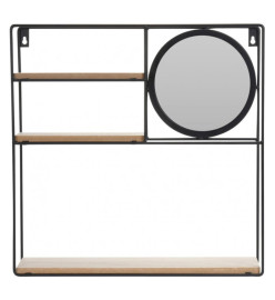 H&S Collection Support mural avec miroir 40x10x40 cm