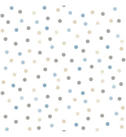 Noordwand Papier peint Mondo baby Confetti Dots Blanc bleu gris beige