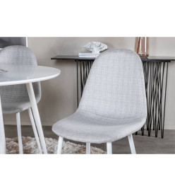 Venture Home Chaises à manger lot de 2 Polar polyester gris/blanc